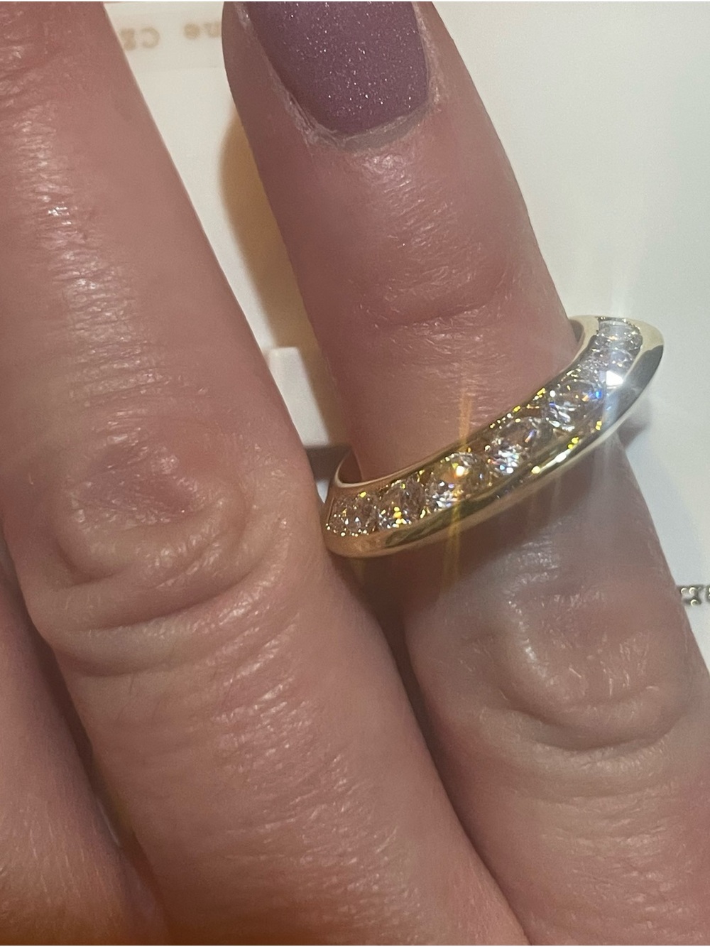 Covet Gold-Tone Cubic Zirconia Band Ring - Picture 4 of 5